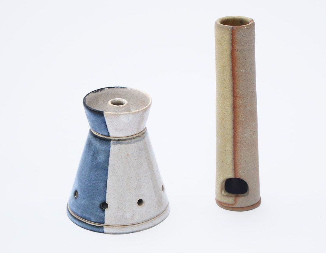 Didcot oil diffuser and Dibnah incense chimney side by side
