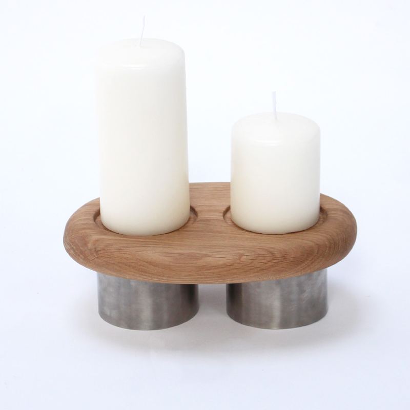 Coalesce twin candle holder